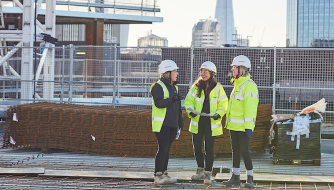 Three Females on a Construction Site in London - Mace Group