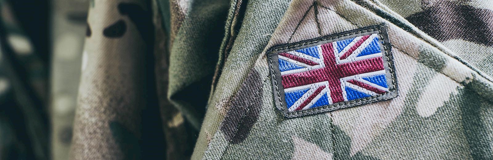British flag on army jacket 