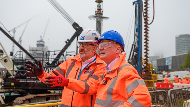 Two men on a construction site