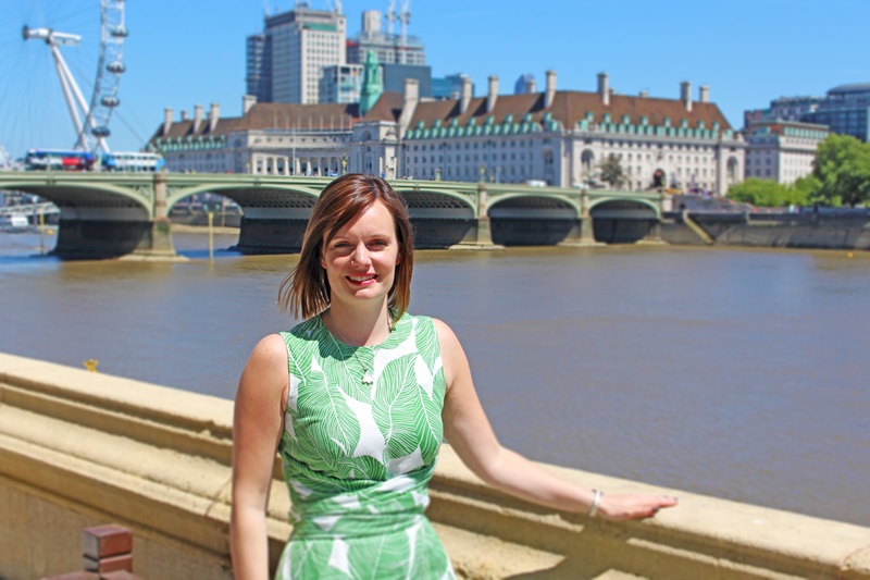 Mace People: Hannah Vickers, Westminster Bridge in the Background - Mace Group