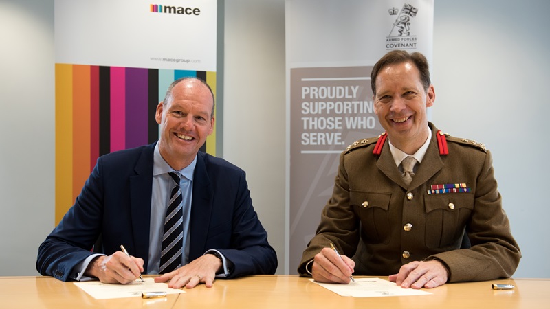 Mark Reynolds Contract Signing With Armed Forces Covenant - Mace Group