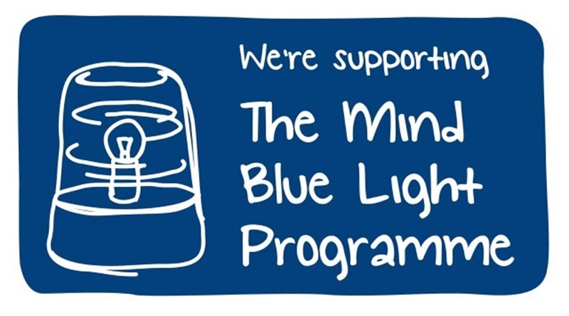 We're Supporting The Mind Blue Light Programme Logo - Mace Group