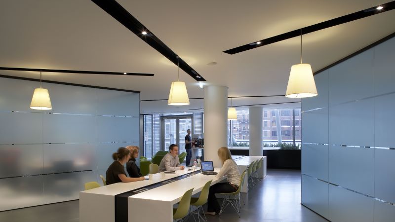 Office space people and desks - Mace Group