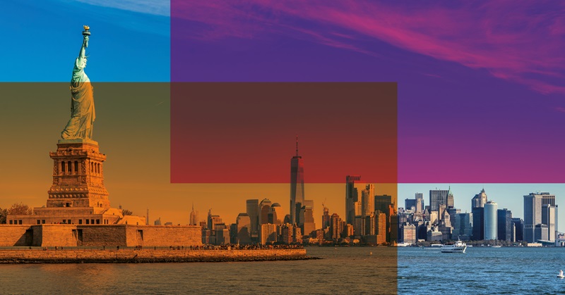 New York skyline graphic image