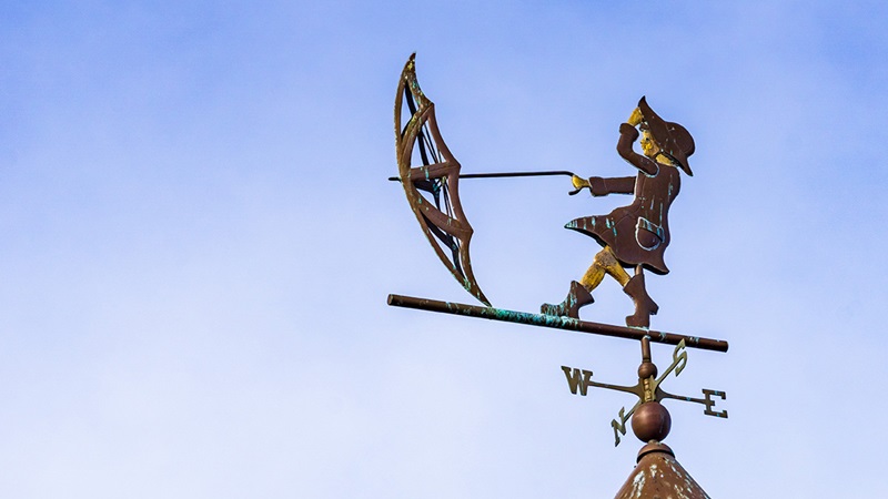 Weather vane front view