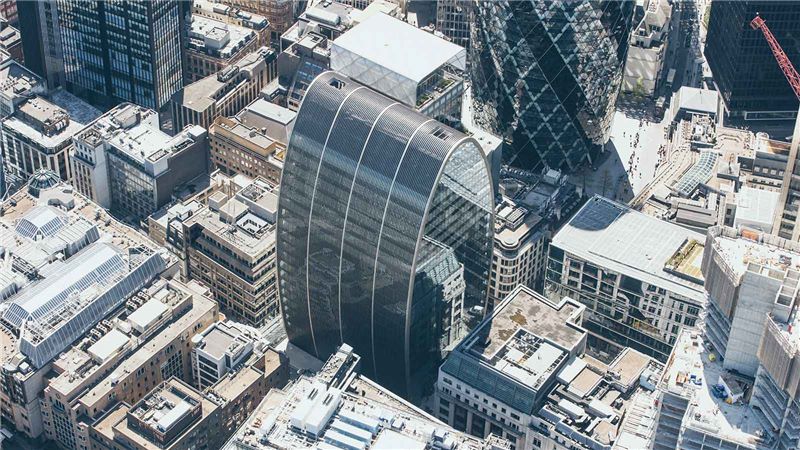 St Mary Axe London Aerial View - Mace Group