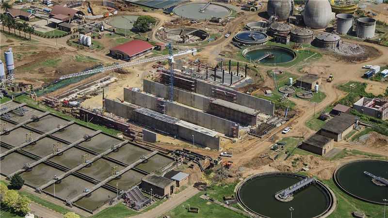 Darvill Waster Water Treatment Works Upgrade Aerial View - Mace Group