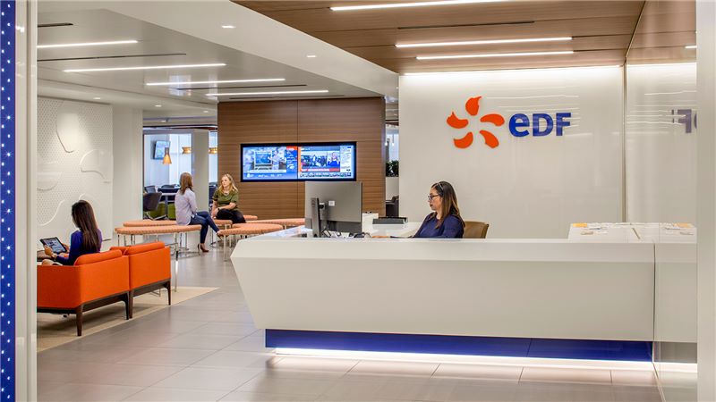 EDF Houston Building Reception Desk - Mace Group