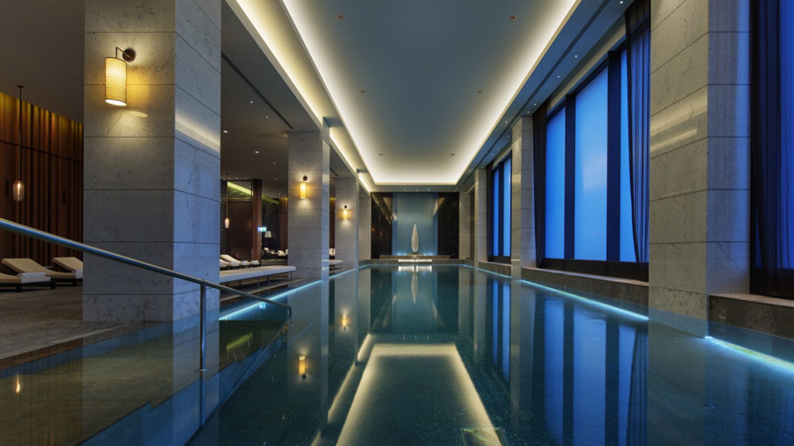 Luxury Modern Indoor Swimming Pool, Hilton Hotel - Mace Group