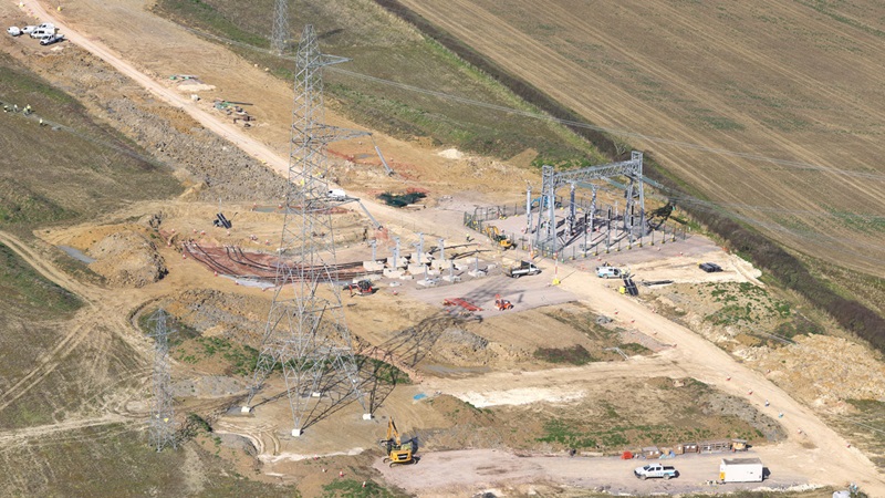 Aerial view of a project site in Dorset