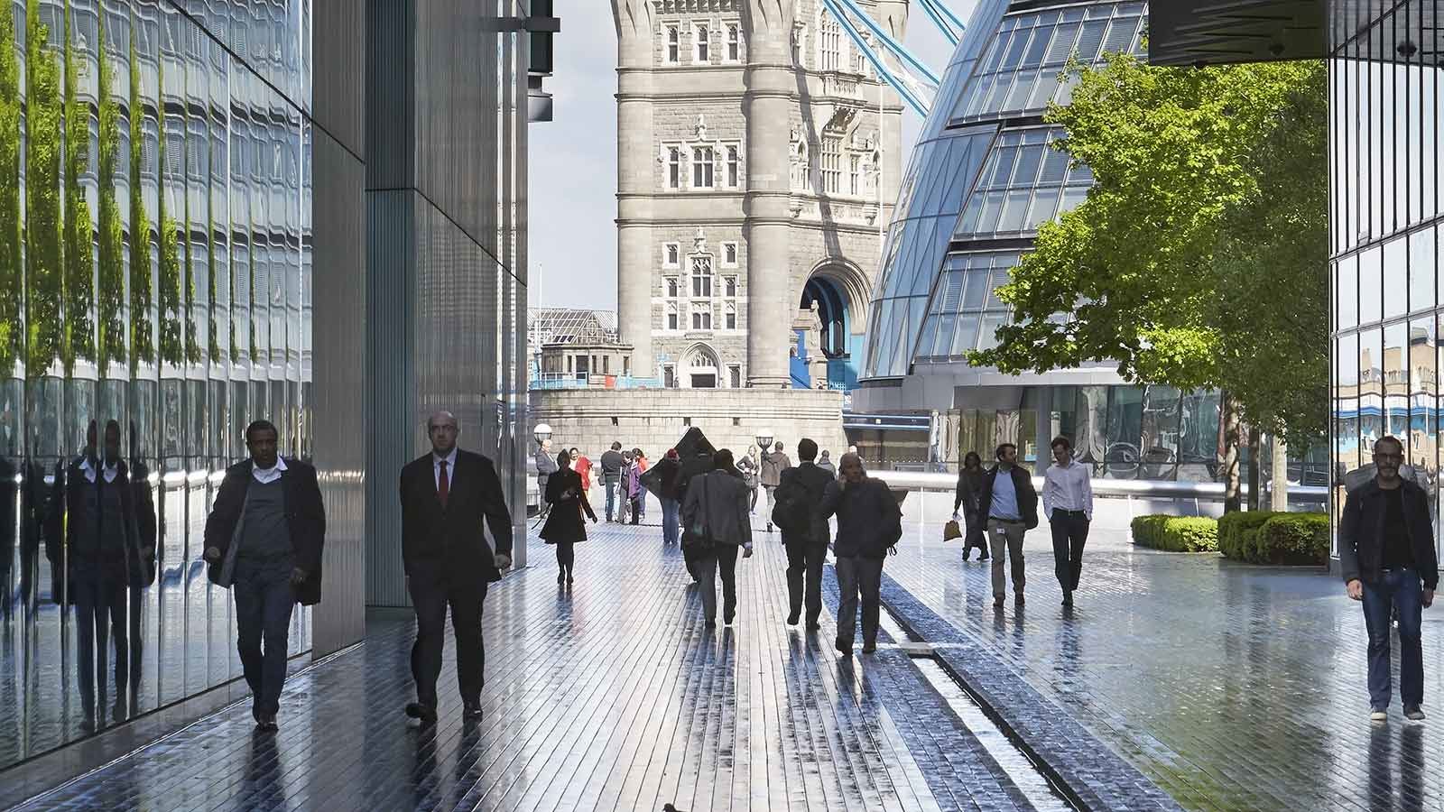 London People Walking to Tower Bridge - Mace Group