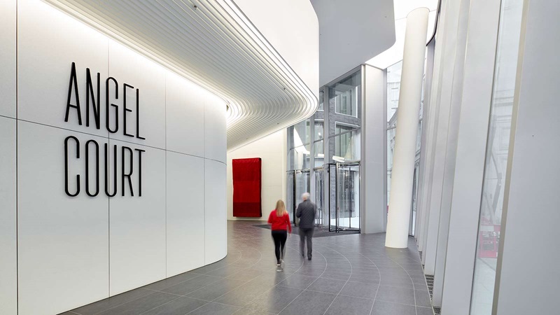 One Angel Court interior entrance - Mace Group