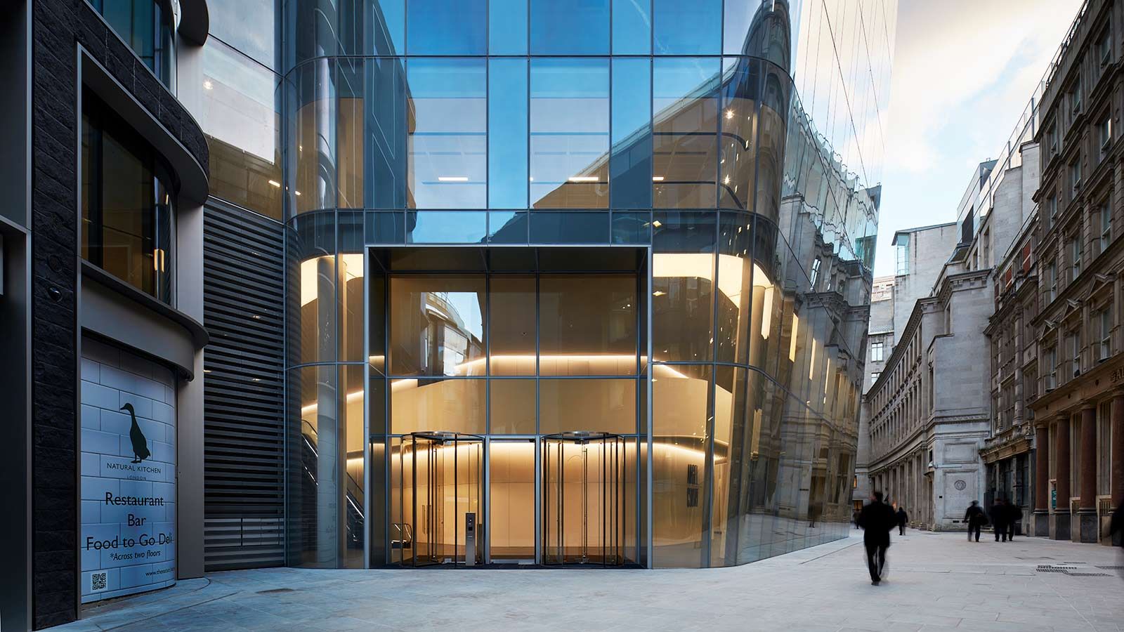 Street view of One Angel Court entrance - Mace Group