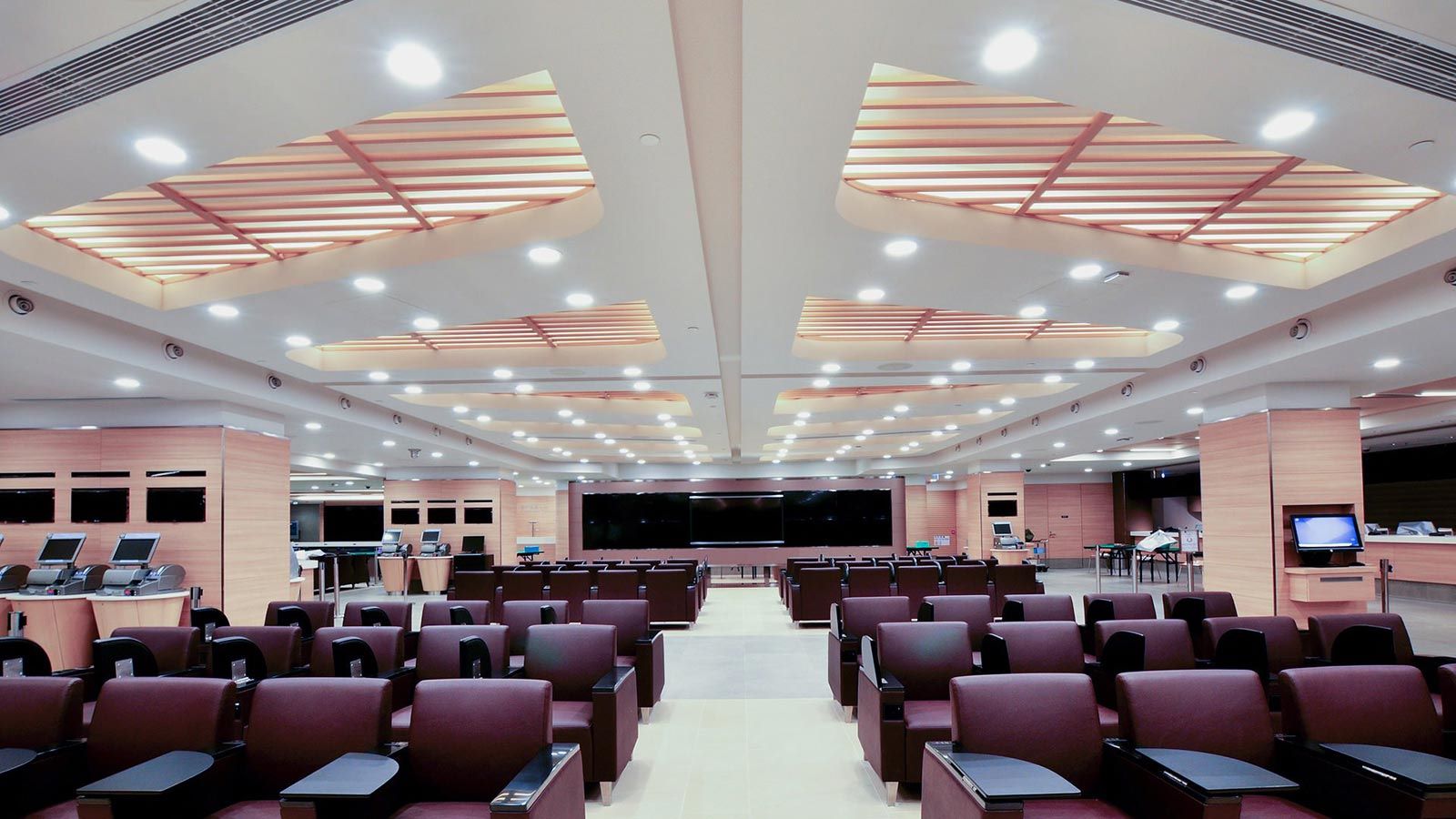 Red Seating Furniture, Inside Sha Tin Racecource Building - Mace Group