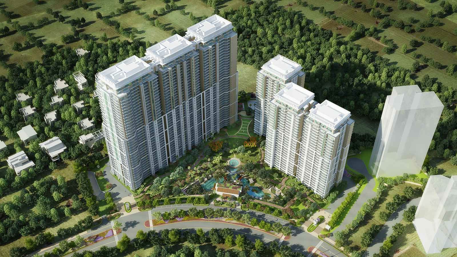 Aerial View of DLF The Crest Luxury Residential - Mace Group