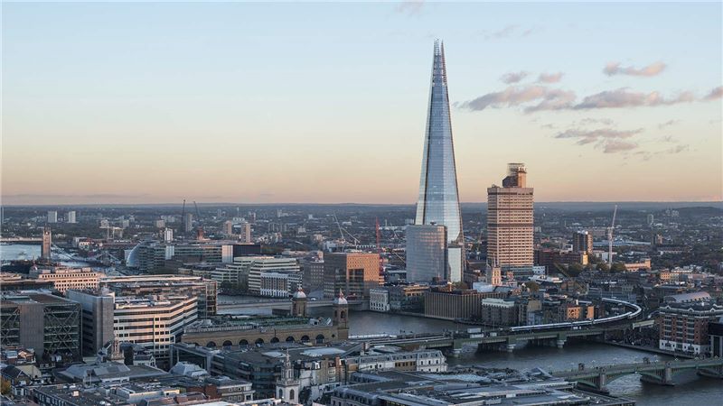 Aerial View of London, The Shard - Mace Group