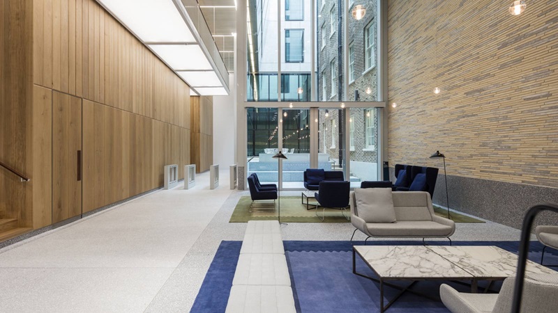 Reception Lobby Area Inside W5 – New Burlington Place Building - Mace Group